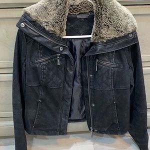 Joy joy faux fur jacket coat